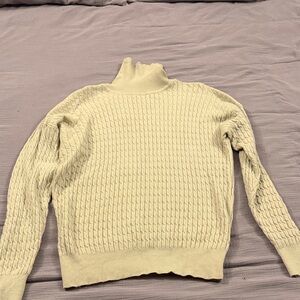 Women's Cream Turtleneck Sweater Sak’s Fifth Avenue 100% Cashmere Vintage